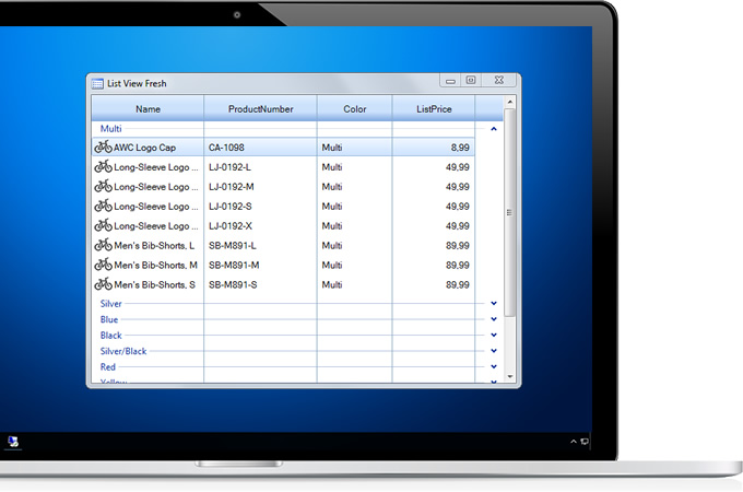 SkayTek Controls WinForms - List View Fresh