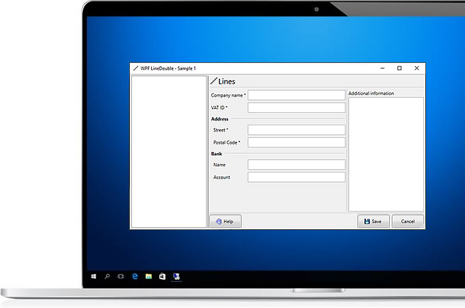 SkayTek Controls WPF - Line Double